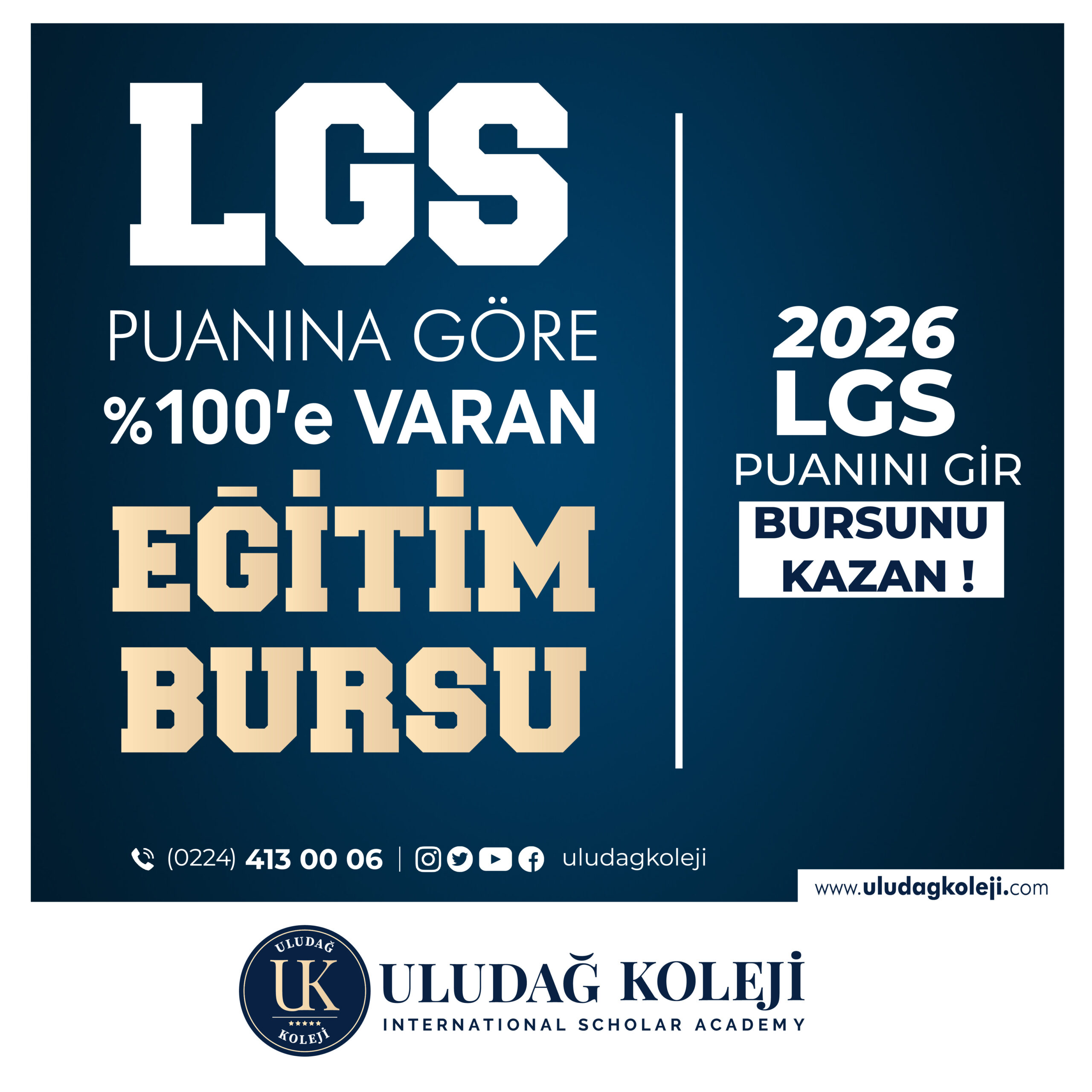 2026 LGS Burs Oranları ve Burs Hesaplama | Uludağ Koleji